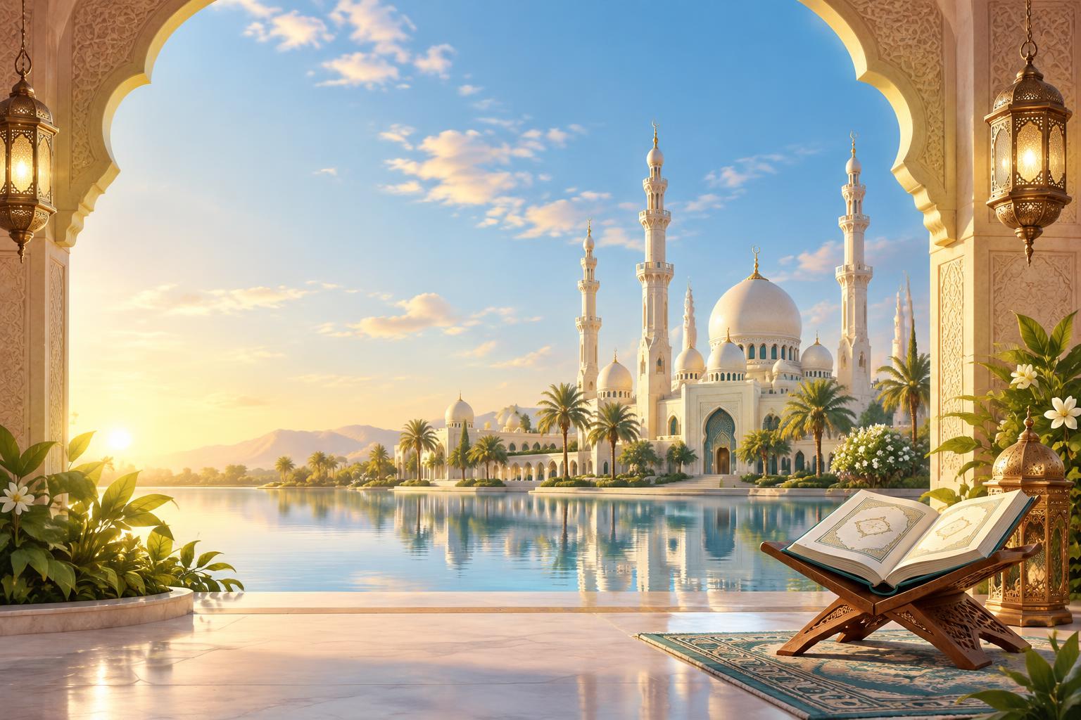 Mosquée aux coupoles vertes et livres d’étude
