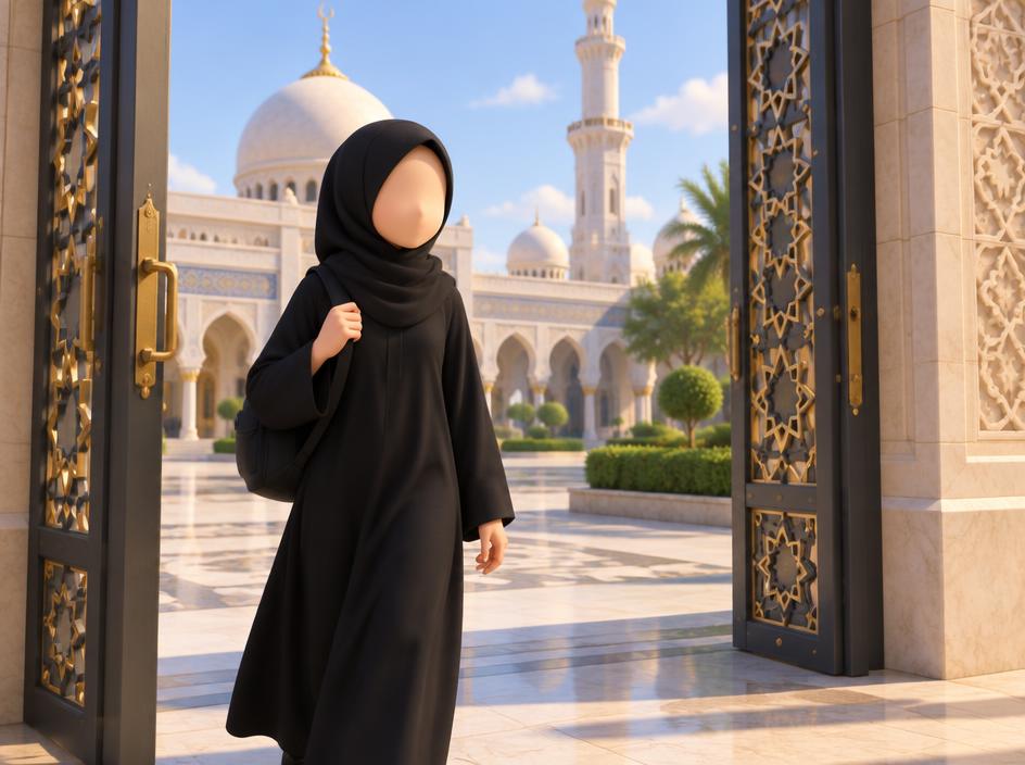 En sortant de la mosquée